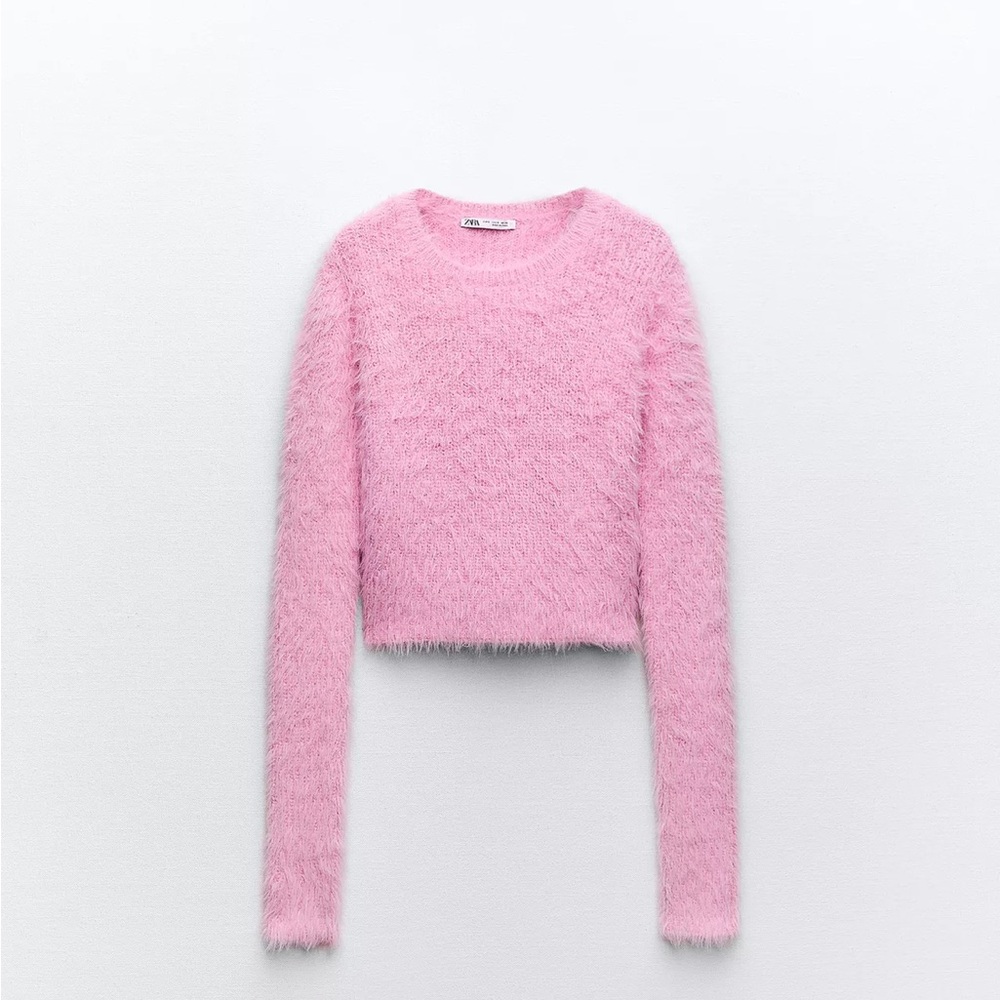 Zara Pink Fuzzy Sweater